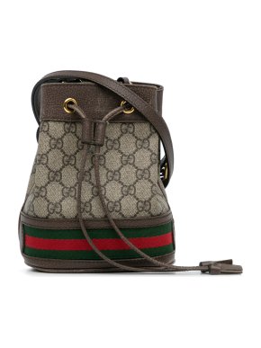 Gucci Mini GG Supreme Ophidia Bucket Bag