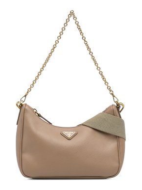 Prada Beige Re-Edition 2005 Saffiano Leather Bag