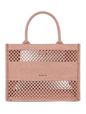 Dior Blush Pink Small Mesh Book Tote