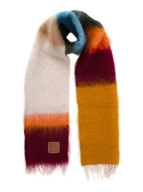 Loewe Multicoloured Mohair-Wool Striped Scarf