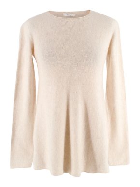 The Row Sabel Cream Cashmere Blend Fine Knit Jumper