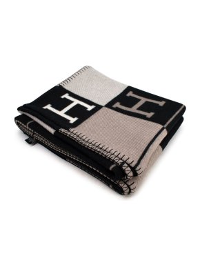 Hermes Black and Grey Avalon III Throw Blanket