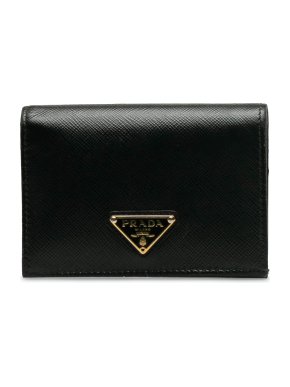 Prada Black Saffiano Leather Card Holder