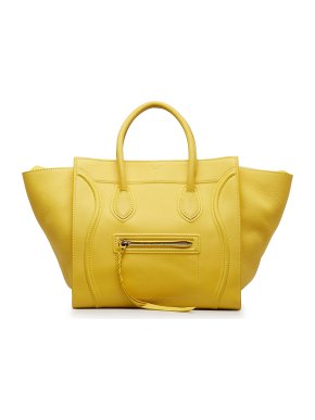 Celine Yellow Medium Phantom Luggage Tote