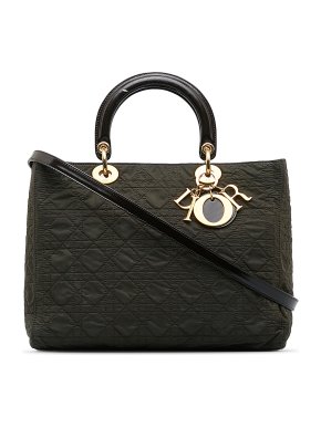 Dior Black Large Canvas Lady Dior