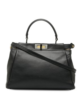 Fendi Black Medium Peekaboo Bag