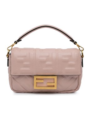 Fendi Mini FF Embossed Baguette Bag
