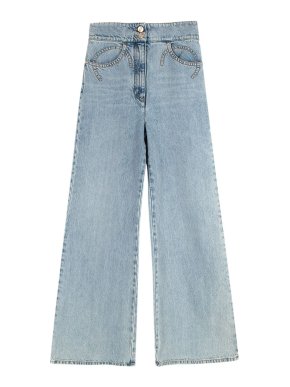 Chanel Blue Wide Leg Jeans