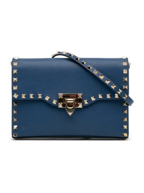 Valentino Blue Rockstud Crossbody Bag