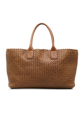 Bottega Veneta Brown leather Large Intrecciato Cabat Tote