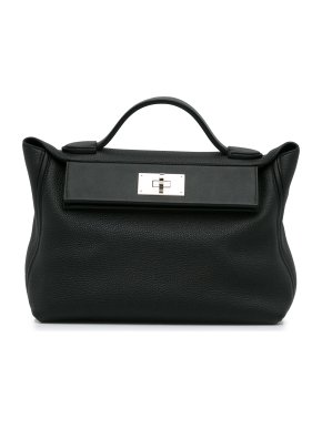 Hermes 24/24 29 in Black Maurice & Swift Leather with Palladium Hardware