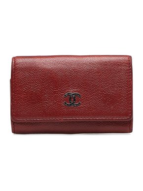 Chanel Red Caviar Leather Key Holder
