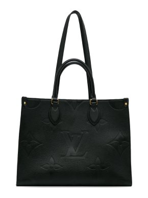 Louis Vuitton Black Monogram Empreinte Onthego MM Tote Bag