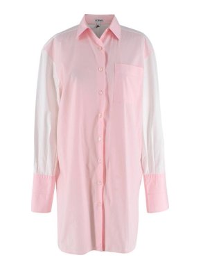 Loewe Colour Block White & Pink Oversize Shirt