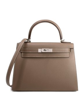 Hermes Etoupe Epsom Leather Kelly Sellier 28 PHW