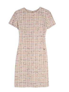 Chanel Baby Pink Tweed Midi Dress