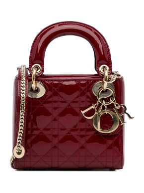Dior Red Patent Leather Mini Lady Dior
