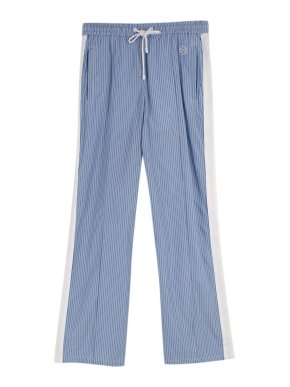 Loewe Blue and White Striped Anagram Track Pants
