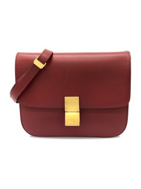 Celine Red Medium Classic Box Bag