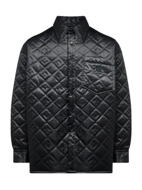 Acne Studios Black Orrison Satin Quilted Jacket