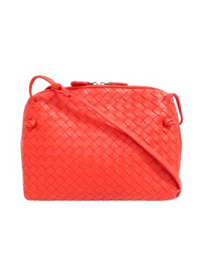 Bottega Veneta Red Intrecciato Nodini Crossbody Bag