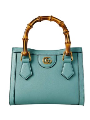 Gucci Blue Mini Bamboo Diana Bag