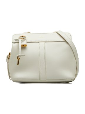 Celine White Teen Cabas De France Crossbody Bag
