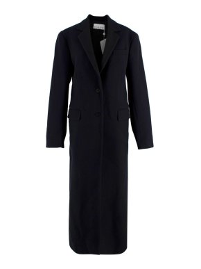 Raey Navy Martingale-Belt Longline Wool Tuxedo Coat