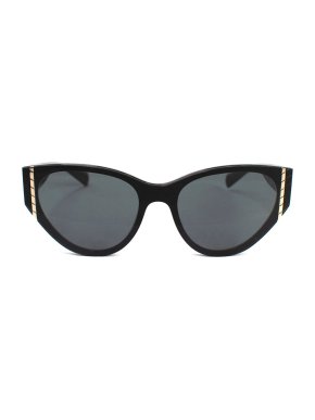 Chanel Black Cat-Eye Gold Trim Sunglasses