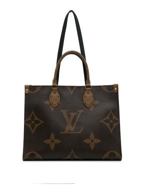 Louis Vuitton Brown Monogram Reverse Giant Onthego  MM Tote Bag