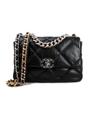 Chanel Black 19 Large Lambskin Bag