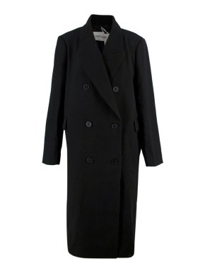 Urbanic Black Longline Double Breasted Coat
