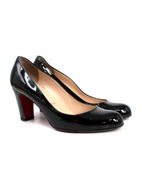 Christian Louboutin Black Patent Mistica Pumps