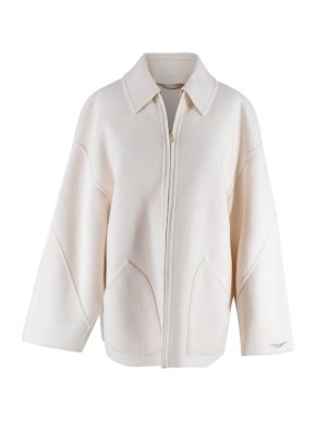Marella Cream Wool Zip Jacket