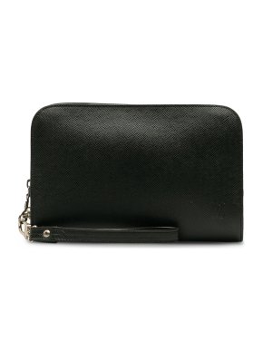 Louis Vuitton Back Leather Taiga Baikal Wristlet Bag