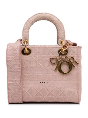 Pink Canvas Medium Cannage Lady D-Lite 1