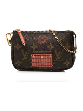 Louis Vuitton Monogram Trunks and Locks Mini Pochette Accessoires