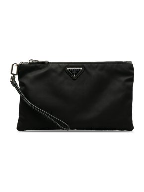 Prada Black Nylon Tessuto Pouch