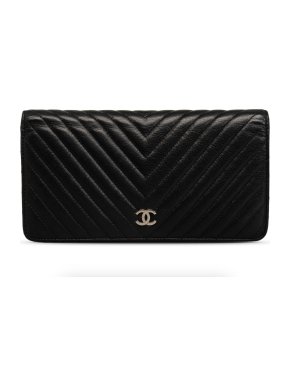 Chanel CC Chevron Long Wallet