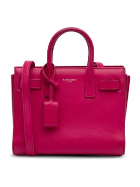 Saint Laurent Pink Leather Nano Sac de Jour