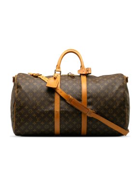 Louis Vuitton Coated Canvas Monogram Keepall Bandouliere 55