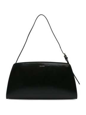 Black Leather Dalia Baguette