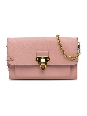 Louis Vuitton Pink Monogram Empreinte Vavin Wallet on Chain