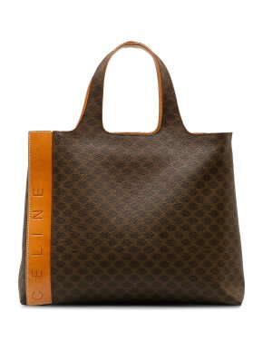 Celine Brown Macadam Tote Bag