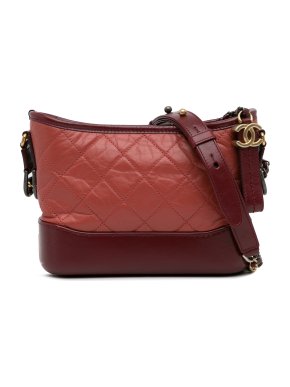 Chanel Red and Burgundy Small Lambskin Gabrielle Crossbody Bag 1