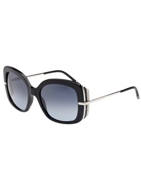 Boucheron Black Oversized Sunglasses with Crystal Detail