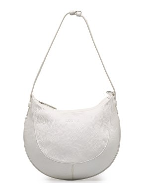 Loewe White Grained Leather Hobo Bag