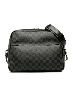 Louis Vuitton Black Damier Graphite Sac Leoh Crossbody Bag