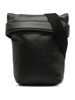 Bottega Veneta Black Leather Crossbody Bag