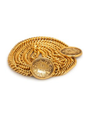 Chanel Vintage Gold Plated Medallion Chain-Link Belt